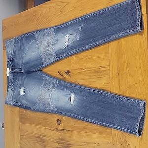 Gilded Intent 30R women's distressed moto style skinny leg jeans